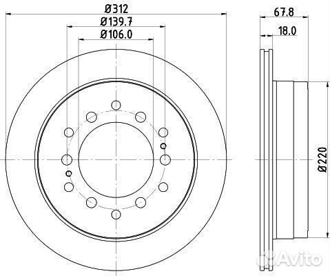 Задний тормозной диск hella pagid, 8DD355114861