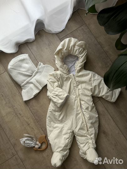 Шапка-шлем для новорожденных зима