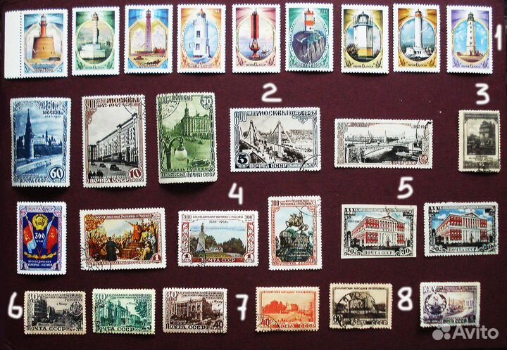 Марки СССР и России - Архитектура