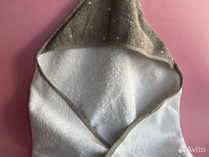 Полотенце уголок детское с капюшоном Икеа Ольскад