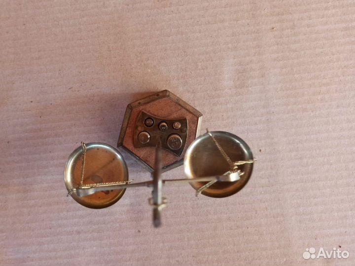 Весы аптекарские 20 грамм латунь, дерево