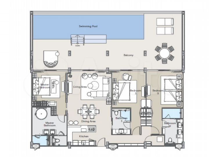 2-к. квартира, 281 м² (Таиланд)