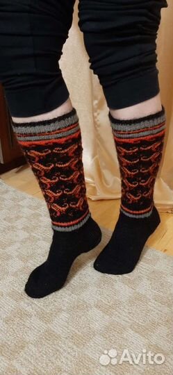 Гольфы, гетры, носки вязаные шерсть+ангорка