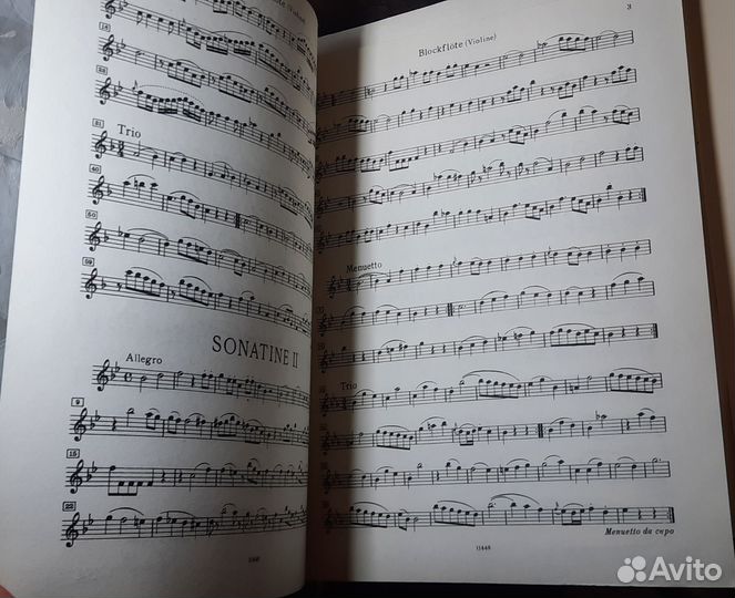 Моцарт Две сонаты альт-блокфлот и фортепиано ноты