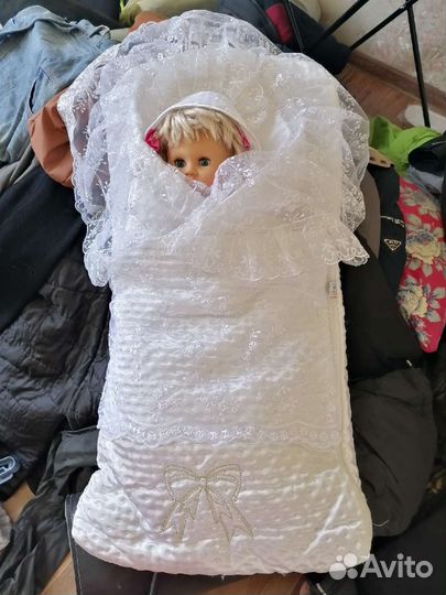 Конверт, пеленки, чепчики