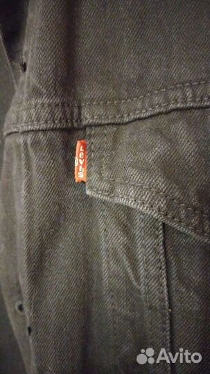 Куртка джинсовая levis черная мужская XXL 52-54