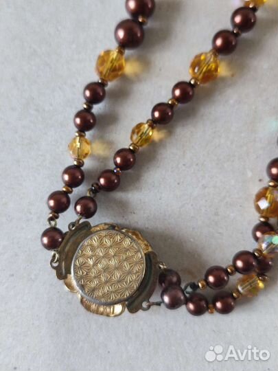 Бусы. Художественное стекло. Чехословакия