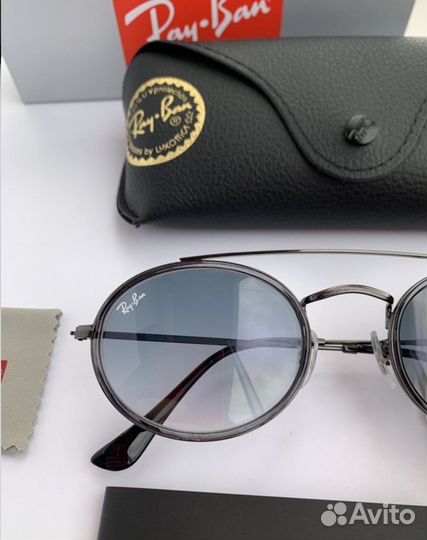 Очки ray ban oval double bridge пепельные