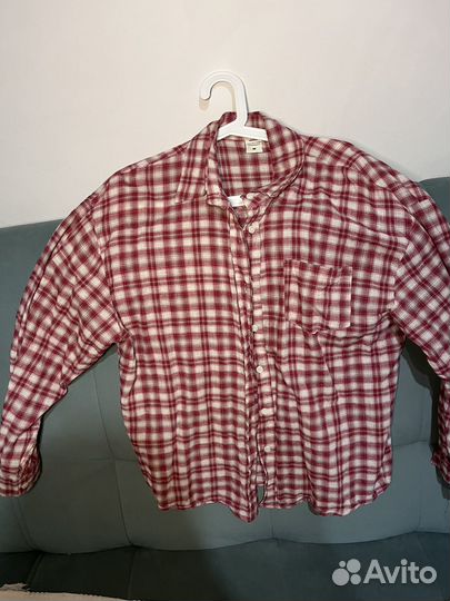 Рубашка оверсайз в клетку 42-46 р