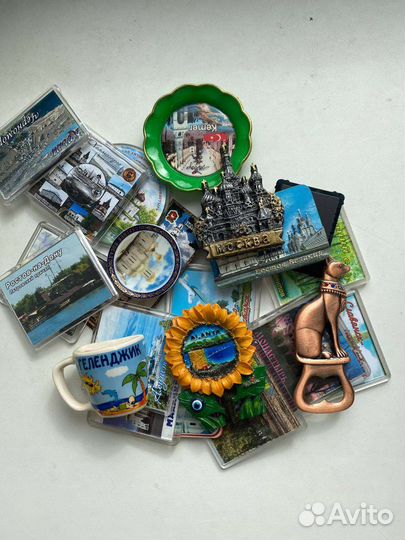 Магниты с городами на холодильник - пакет