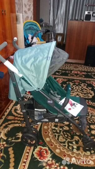 Коляска Chicco, зелёная, 5 положений