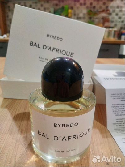 Новые духи byredo bal d'afrique 100ml