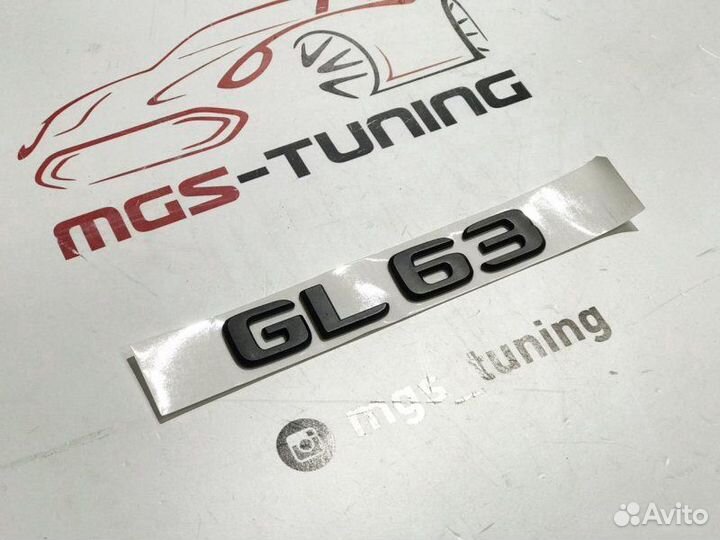 Шильдик GL63 Black на Mercedes GL-Class
