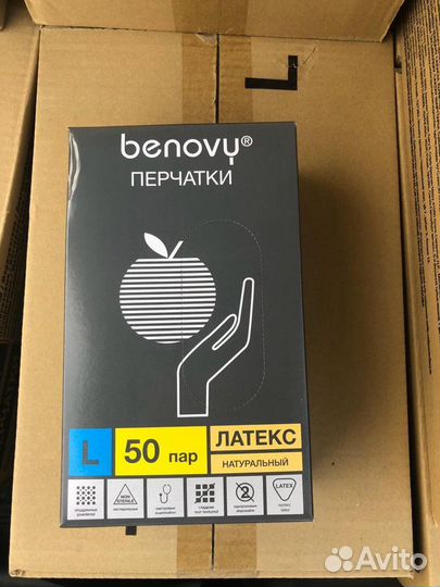 Перчатки медицинские латекс, р-р L.Оригинал