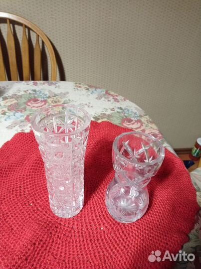 Ваза для цветов хрустальная