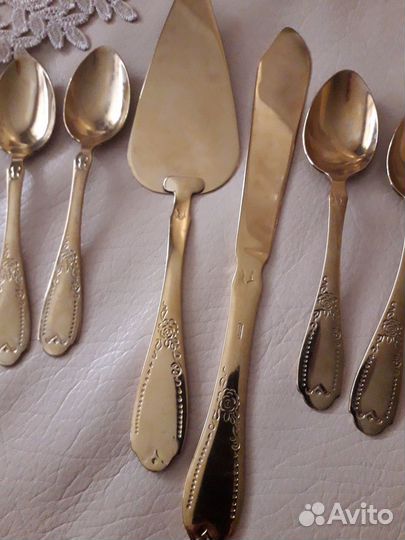Набор столовых приборов новый для десерта