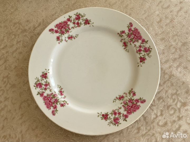 Винтаж фарфор тарелка плоская СССР пфз 1958-1967
