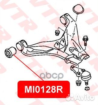 Сайлентблок рычага передней подвески MI0128R VTR