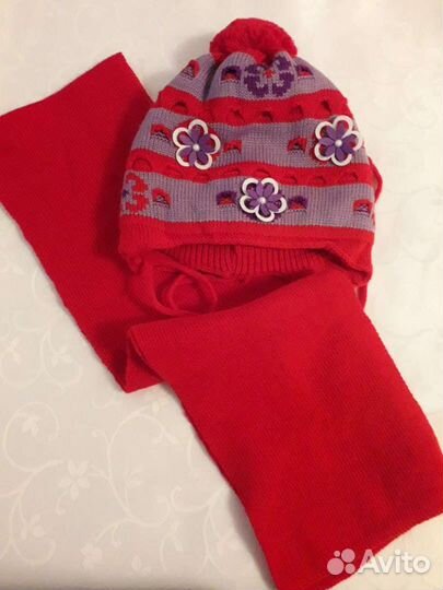 Новый комплект шапочка+шарфик