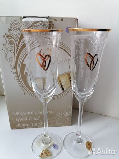 Стаканы Чехия машинки, фужеры свадебные, стопки