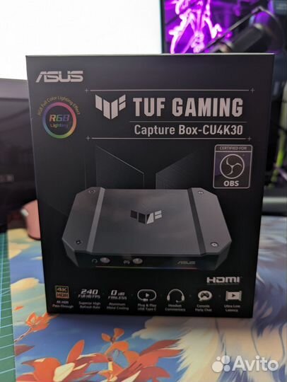 Карта видеозахвата asus TUF Gaming Capture Box