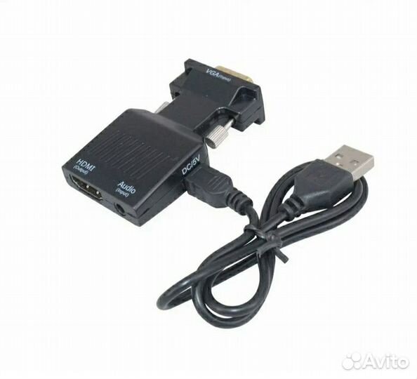 VGA to hdmi переходник адаптер конвертер с аудио