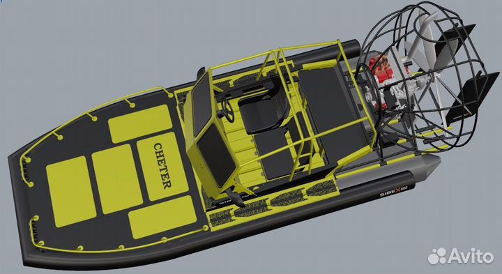 Аэролодка SibEX Cheater 125 л.с Завод Рестайлинг