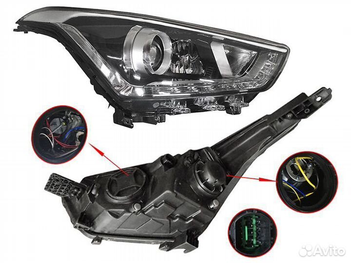 Фара Hyundai Creta 16- Диодная, Линза