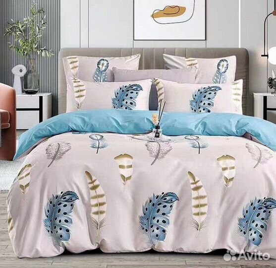 Двуспальный комплект постельного белья на резинке