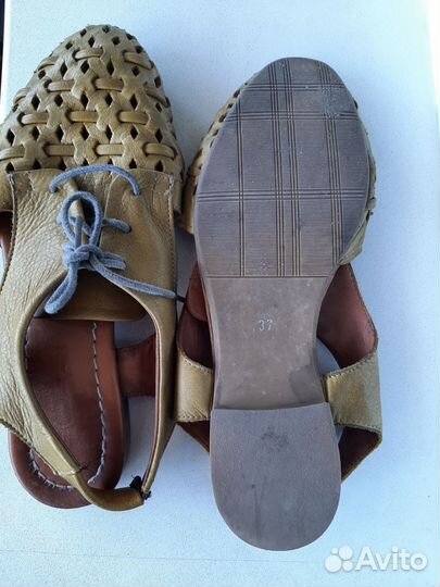 Сандалии женские 37 размер кожаные б/у