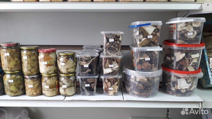 Грибы свежие сушеные и маринованые