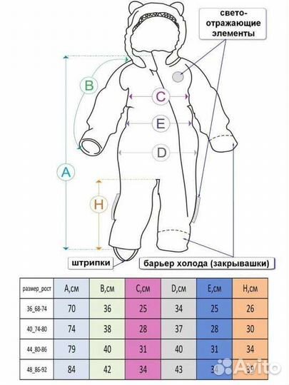 Новый демисезонный комбинезон для малыша 86-92