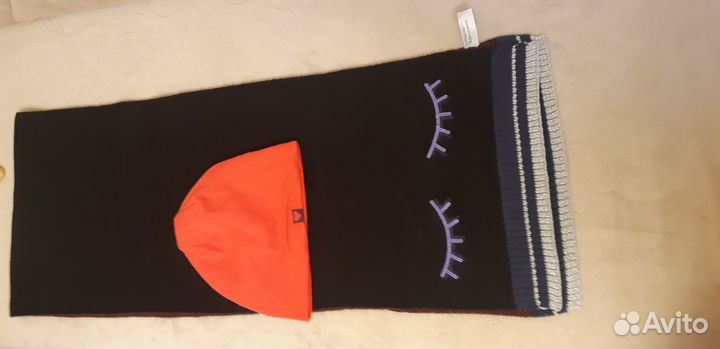 Зимняя шапка и шарф для девочки