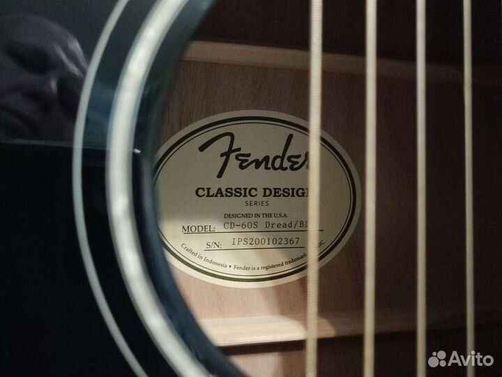 Fender CD -60S акустическая гитара
