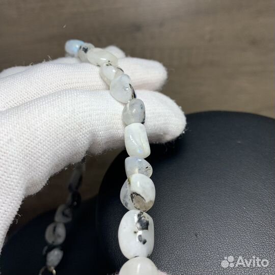 Винтажные Колье И Браслет Лунный Камень Ретро