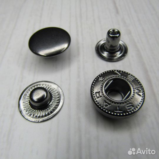 Кнопки галантерейные Альфа 15 мм, набор 80 штук