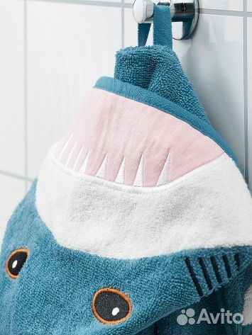 IKEA Blavingad полотенце детское с капюшоном акула