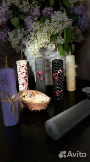 Массажные эко свечи в кокосе