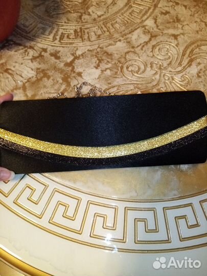 Сумка женская клатч вечерний новый золотой