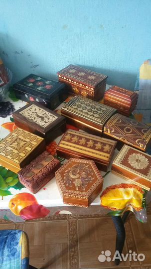 Деревянная шкатулка винтаж