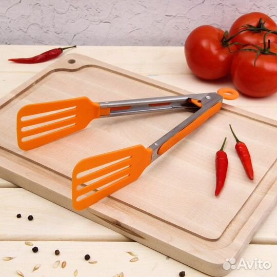 Щипцы для рыбы Доляна «Лопатка», 25 см, цвет микс