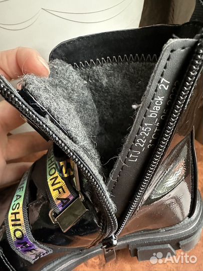 Ботинки демисезонные для девочки 27 размер новые