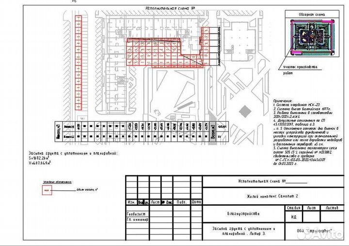 Исполнительные схемы autocad пгс, благоустройство