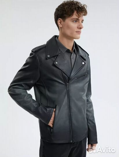 Кожаная куртка косуха мужская