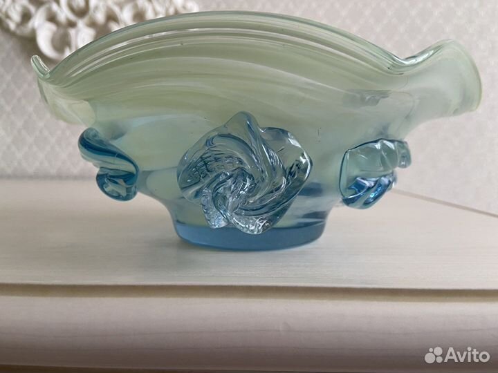 Вазы и фужеры СССР зеленое стекло