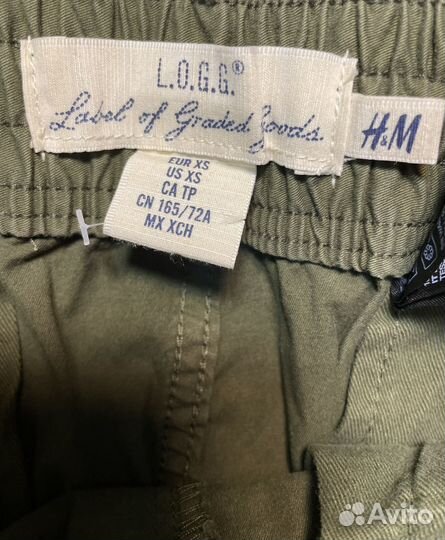 H&M Шорты на резинке с завязк с бок карманами XS