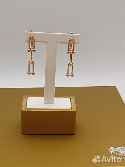 Золотые серьги Tiffany 585 проба