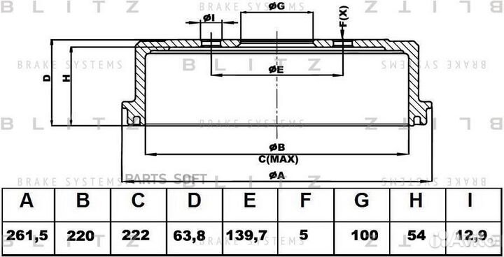 Барабан тормозной suzuki Grand Vitara 98