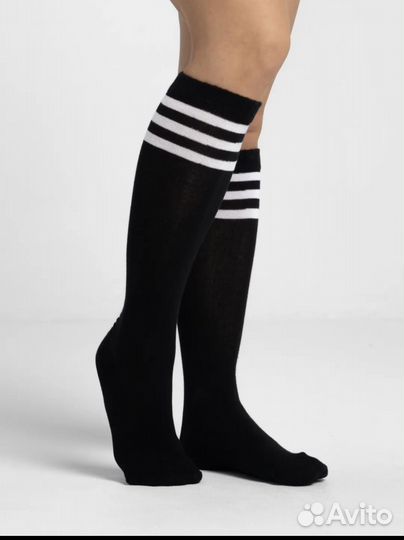 Гольфы женские в полоску, гольфы белые