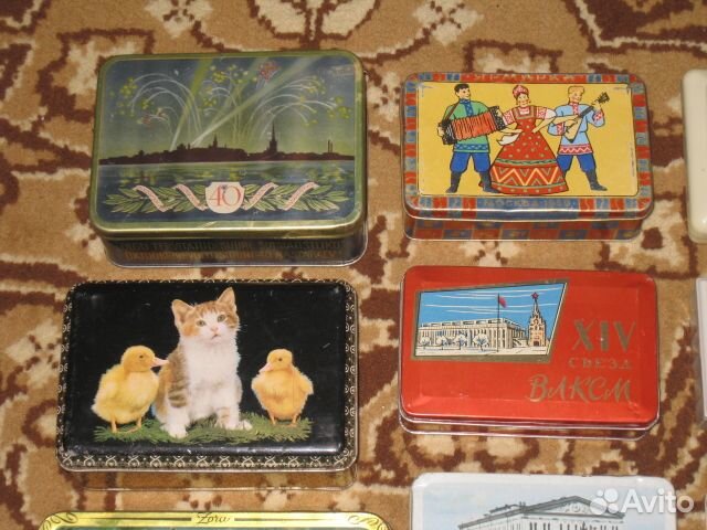 Коробка Банка жестяная Москва Театр Аврора Кошка